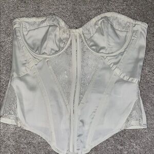 PrettyLittleThing White Corset Top